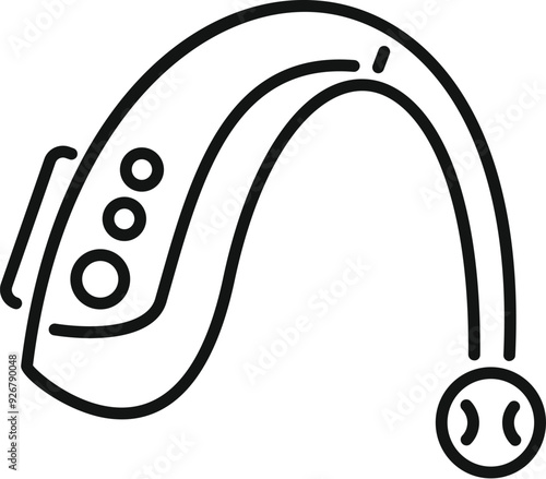 Modern hearing aid is enhancing hearing and improving communication for individuals with hearing loss