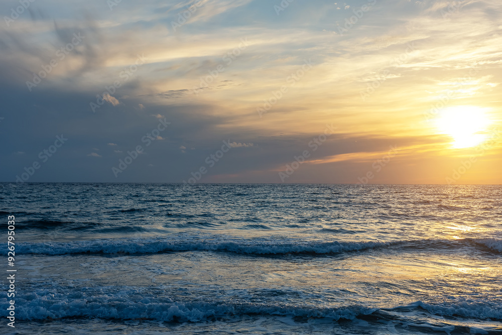 Summer background with tropical beach during sunset. Summer background with tropical beach during sunset.