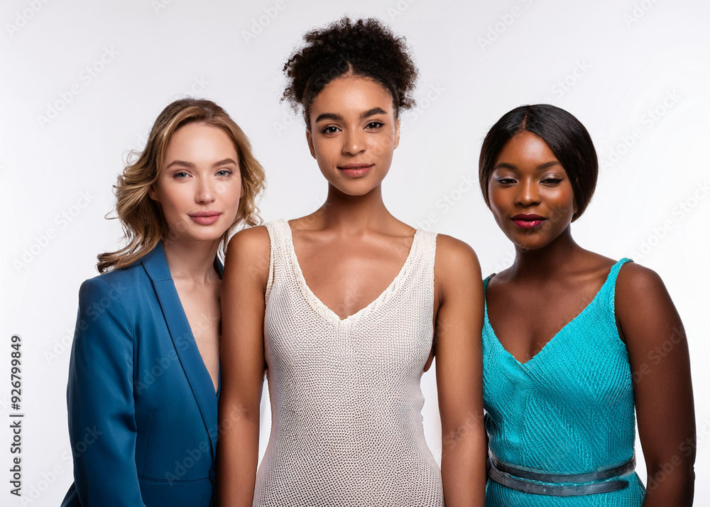 Portrait of three women of diverse backgrounds Portrait of three women of diverse backgrounds