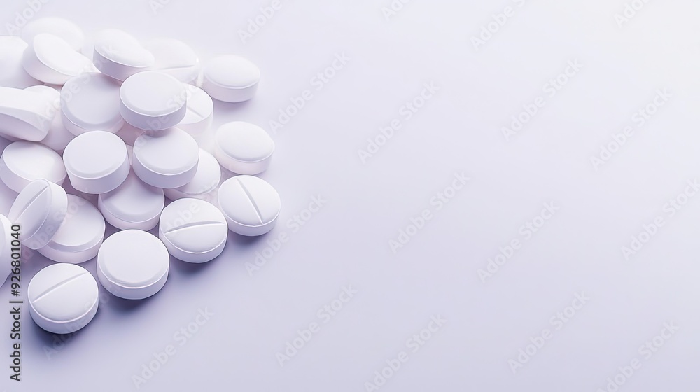 A Collection of White Prescription Pills A Collection of White Prescription Pills
