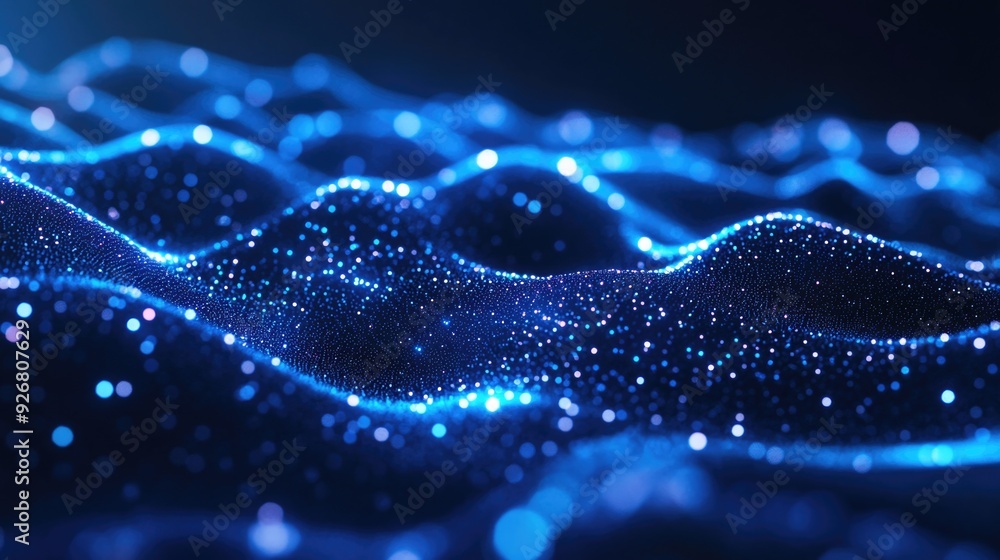 Abstract Cosmic Pattern with Blue Light Abstract Cosmic Pattern with Blue Light