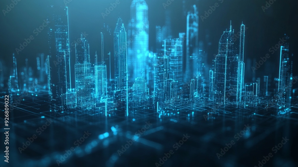 Smart city with speed line glowing light trail surround the city. big data connection technology concept. Smart city with speed line glowing light trail surround the city. big data connection technology concept.