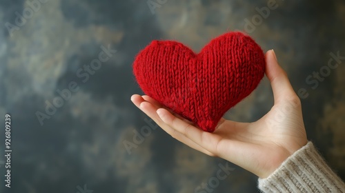 Woman's hand gesturing a heart shape. photo