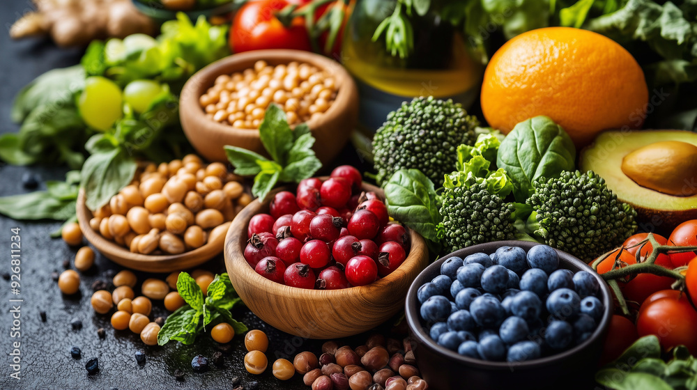 a variety of fruits and vegetables on the table, healthy eating and lifestyle a variety of fruits and vegetables on the table, healthy eating and lifestyle