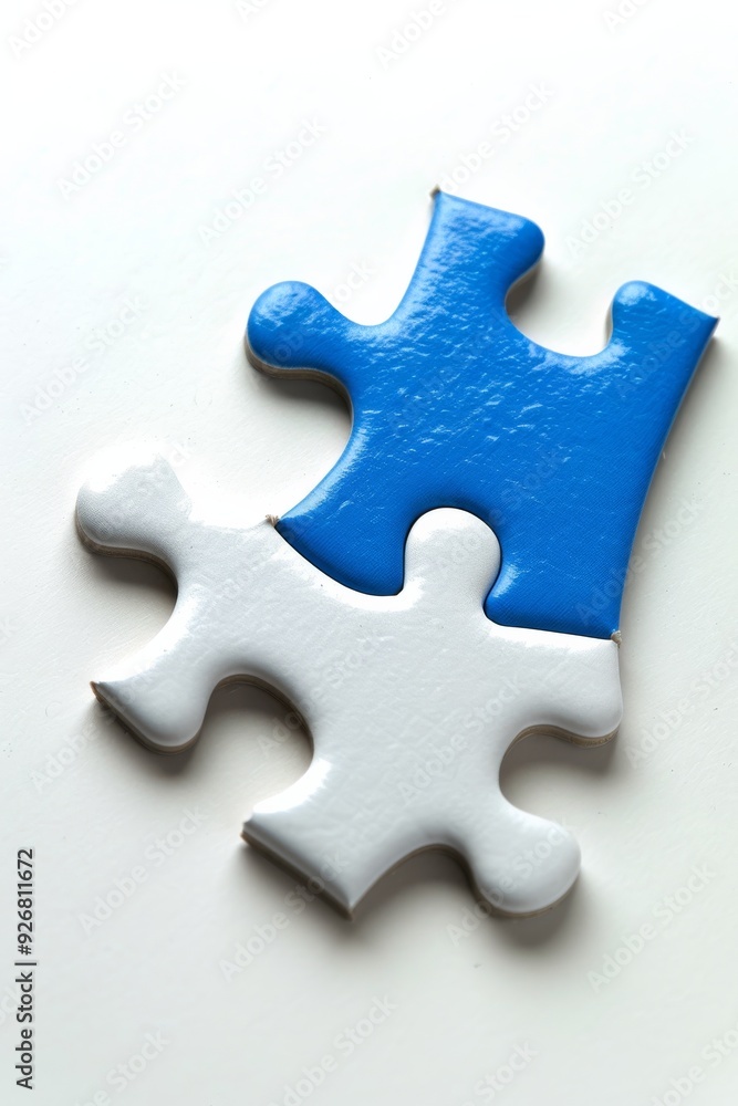 Puzzle piece jigsaw symbolizing the final business solution Blue piece represents strategic fit, Puzzle piece jigsaw symbolizing the final business solution Blue piece represents strategic fit,