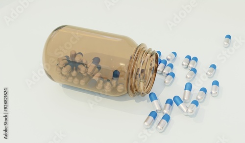 
pills in a jar