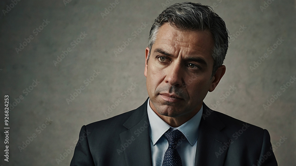 A sad business man is sitting and in very deep thinking, A sad business man is sitting and in very deep thinking,