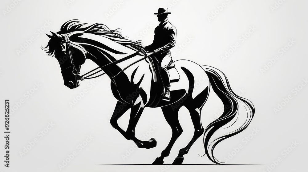 minimalist man riding a horse minimalist man riding a horse