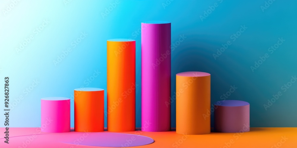 Vivid Colored Bar Graph Vivid Colored Bar Graph