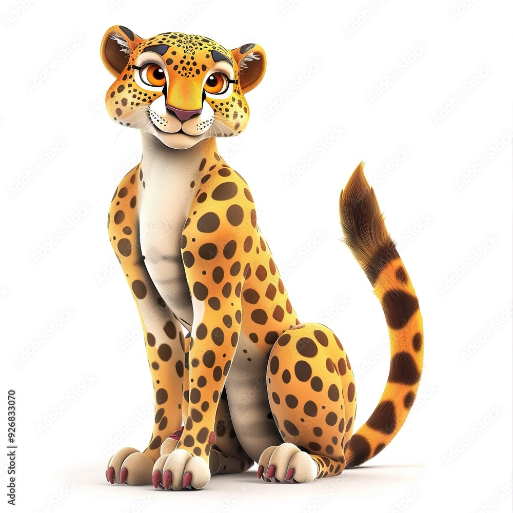 Cheetah Metal element animal cartoon isolated whitebackground 16:9 Cheetah Metal element animal cartoon isolated whitebackground 16:9