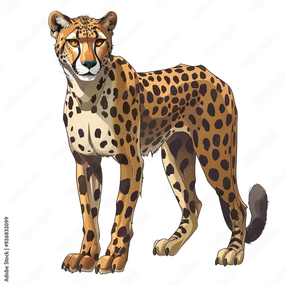 Cheetah Poison element animal cartoon isolated whitebackground 16:9 Cheetah Poison element animal cartoon isolated whitebackground 16:9