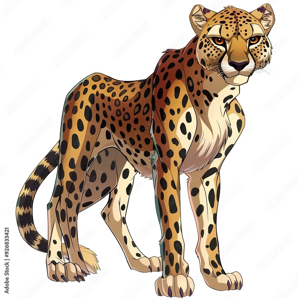 Cheetah Darkness element animal cartoon isolated whitebackground 16:9 Cheetah Darkness element animal cartoon isolated whitebackground 16:9