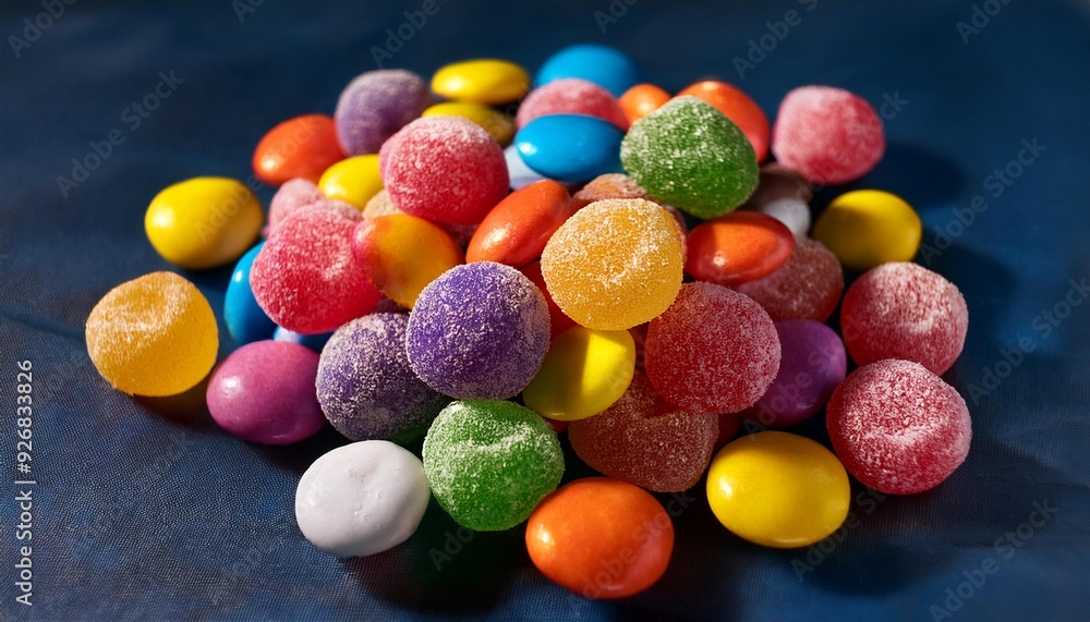 A variety of candies in all colors and flavors A variety of candies in all colors and flavors