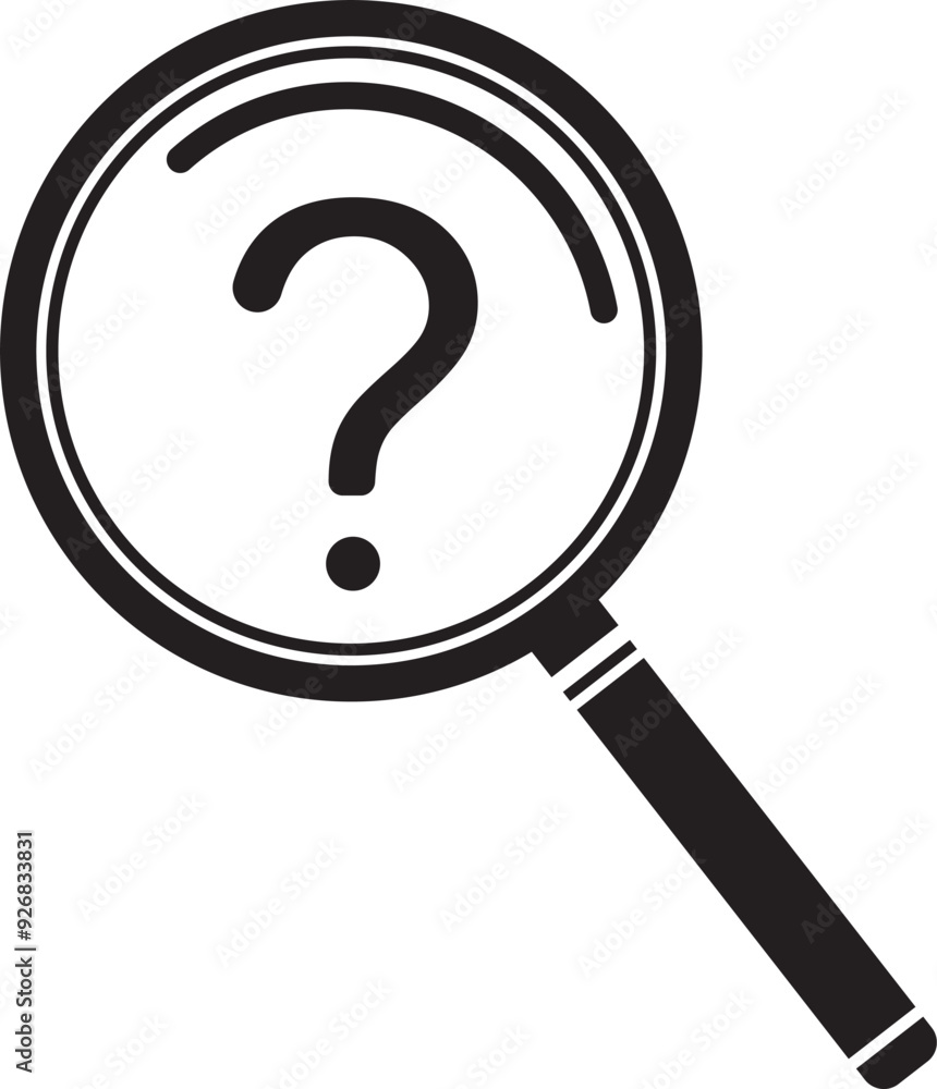 illustration of magnifying glass icon looking for answers illustration of magnifying glass icon looking for answers