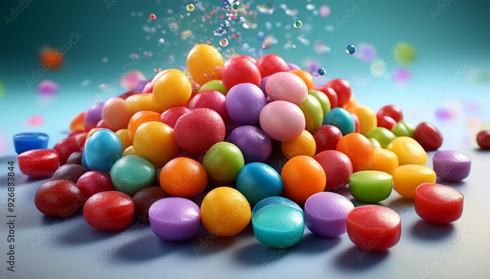 A variety of candies in all colors and flavors A variety of candies in all colors and flavors