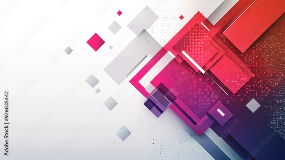 Abstract geometric background with red and pink squares. Abstract geometric background with red and pink squares.