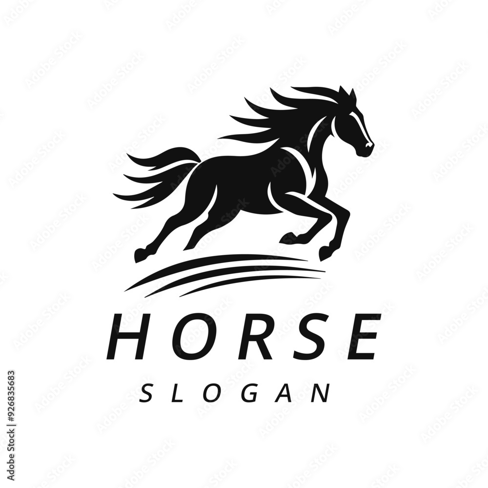 Horse Logo Stong , powerful elegance horse logo illustration Horse Logo Stong , powerful elegance horse logo illustration