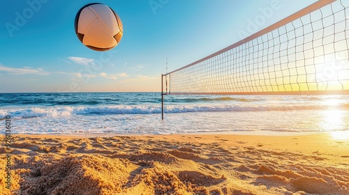 Wallpaper Mural Volleyball on the beach at sunset. Torontodigital.ca