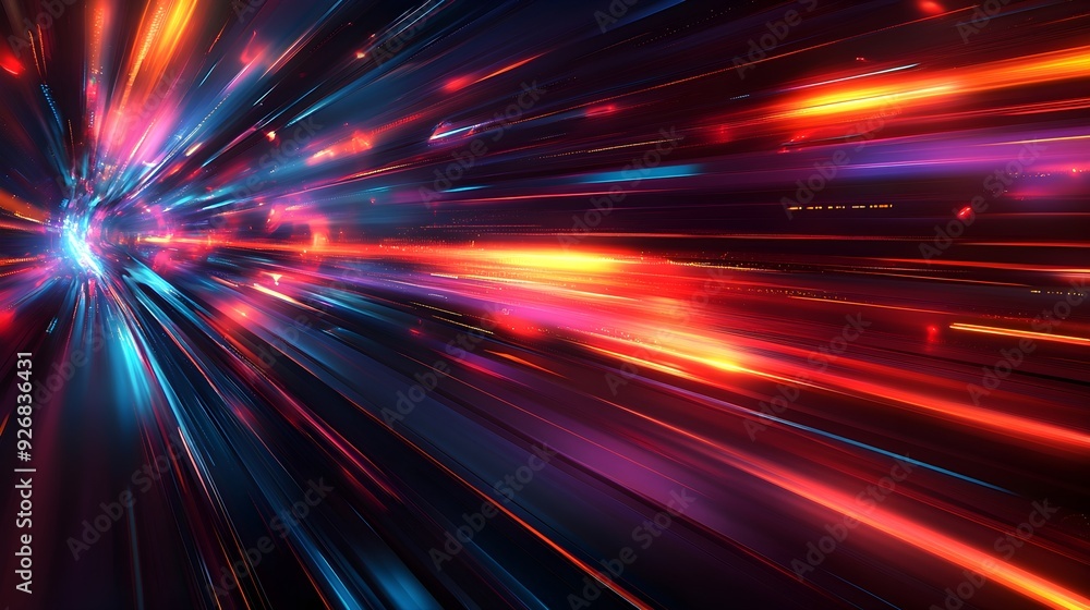 Abstract Red and Blue Light Streaks Background Abstract Red and Blue Light Streaks Background