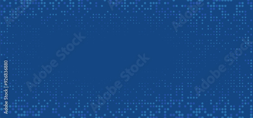 Blue halftone background. Abstract halftone blockchain network background. Geometric grunge texture and pattern.