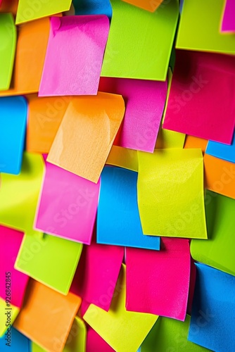 Wallpaper Mural Vibrant sticky notes on whiteboard capture creative collaborative brainstorming session Torontodigital.ca