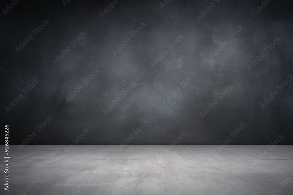 Minimalist room with black concrete wall Minimalist room with black concrete wall