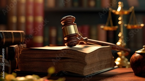 Gavel, Law Book, Scales of Justice, Legal photo