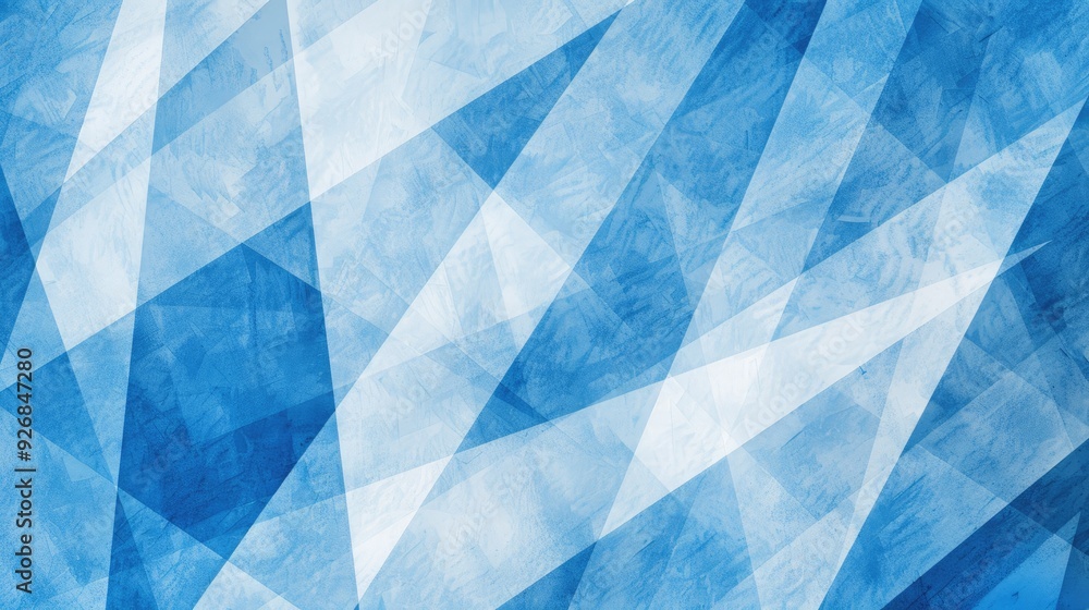 Modern Abstract Blue Background with Textured White Transparent Geometric Shapes, Layered Triangles, Diamonds, and Squares Random Pattern Modern Abstract Blue Background with Textured White Transparent Geometric Shapes, Layered Triangles, Diamonds, and Squares Random Pattern