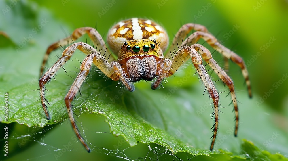 Araneus diadematus, also known as the European garden spider, is a species of orb-weaver spider Araneus diadematus, also known as the European garden spider, is a species of orb-weaver spider