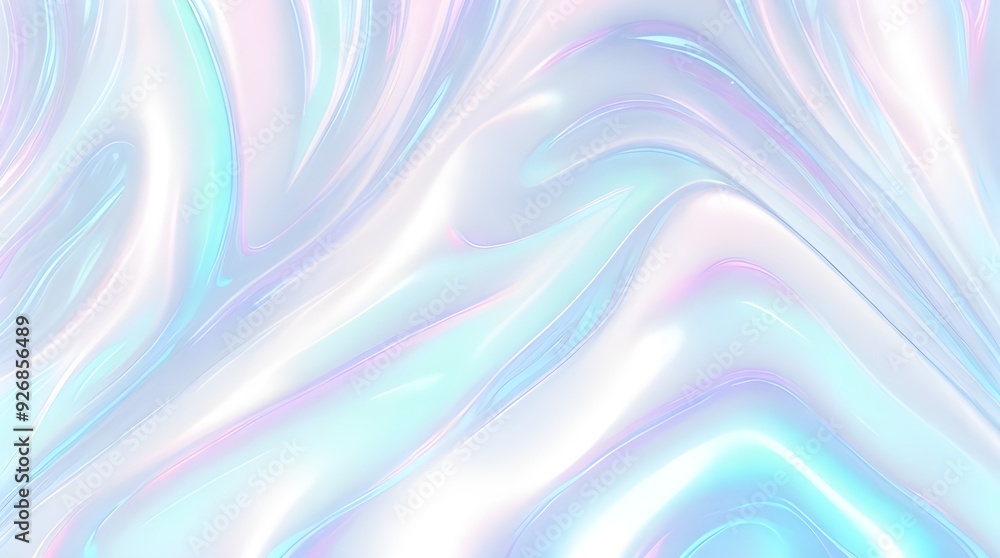 Holographic background seamless trendy iridescent light foil texture. Soft holographic pastel unicorn marble background pattern. Modern pearlescent blurry abstract swirl illustration.
Holographic background seamless trendy iridescent light foil texture. Soft holographic pastel unicorn marble background pattern. Modern pearlescent blurry abstract swirl illustration.