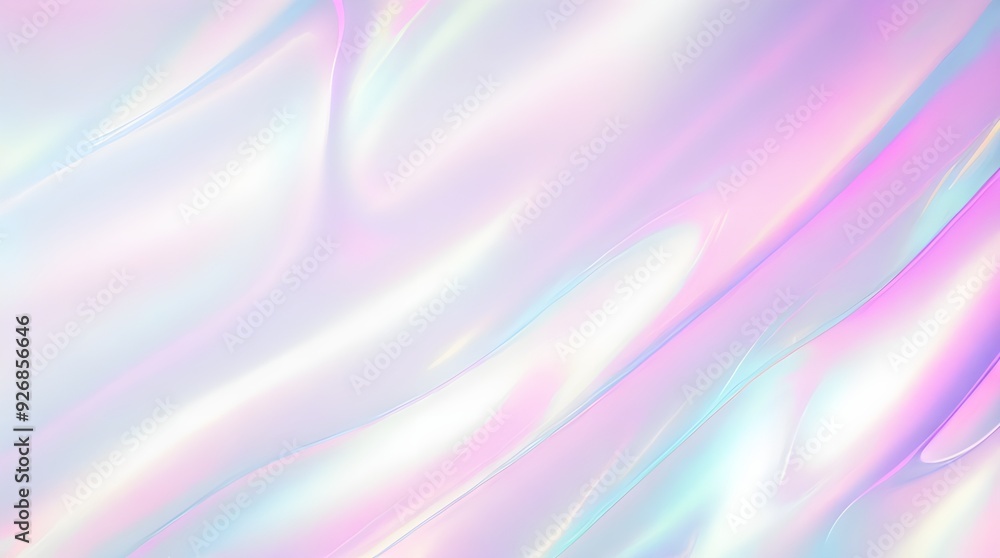 Holographic background seamless trendy iridescent light foil texture. Soft holographic pastel unicorn marble background pattern. Modern pearlescent blurry abstract swirl illustration.
Holographic background seamless trendy iridescent light foil texture. Soft holographic pastel unicorn marble background pattern. Modern pearlescent blurry abstract swirl illustration.