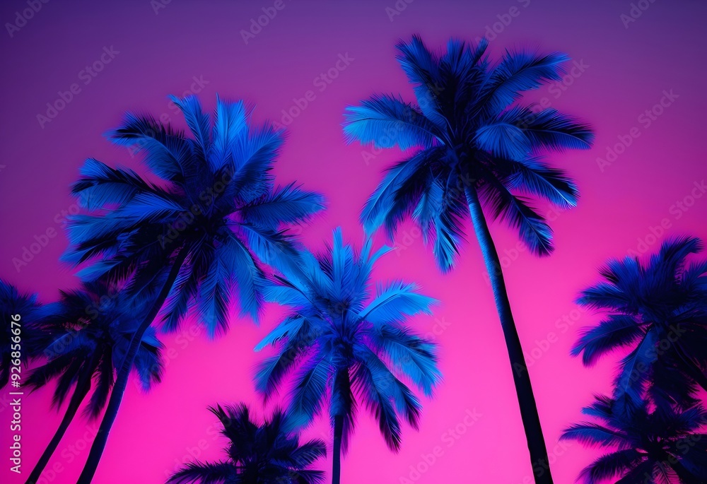 Vibrant Palm Trees - Perfect for Tropical Decor, Bar Decor, Summertime Parties, and Trendy Art