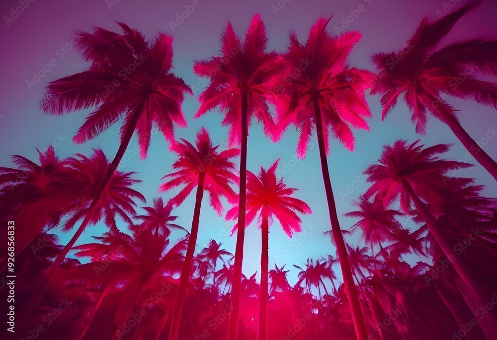Vibrant Palm Trees - Perfect for Tropical Decor, Bar Decor, Summertime Parties, and Trendy Art Vibrant Palm Trees - Perfect for Tropical Decor, Bar Decor, Summertime Parties, and Trendy Art