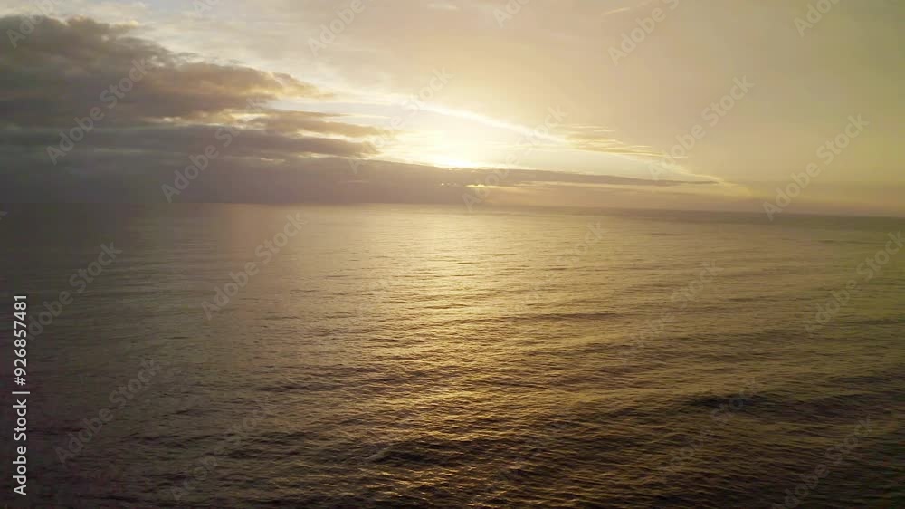 Sunset at beach, clouds or drone of a natural landscape for holiday or summer vacation in for travel. Seascape background, aerial view or destination in a calm water environment, ocean or nature Sunset at beach, clouds or drone of a natural landscape for holiday or summer vacation in for travel. Seascape background, aerial view or destination in a calm water environment, ocean or nature