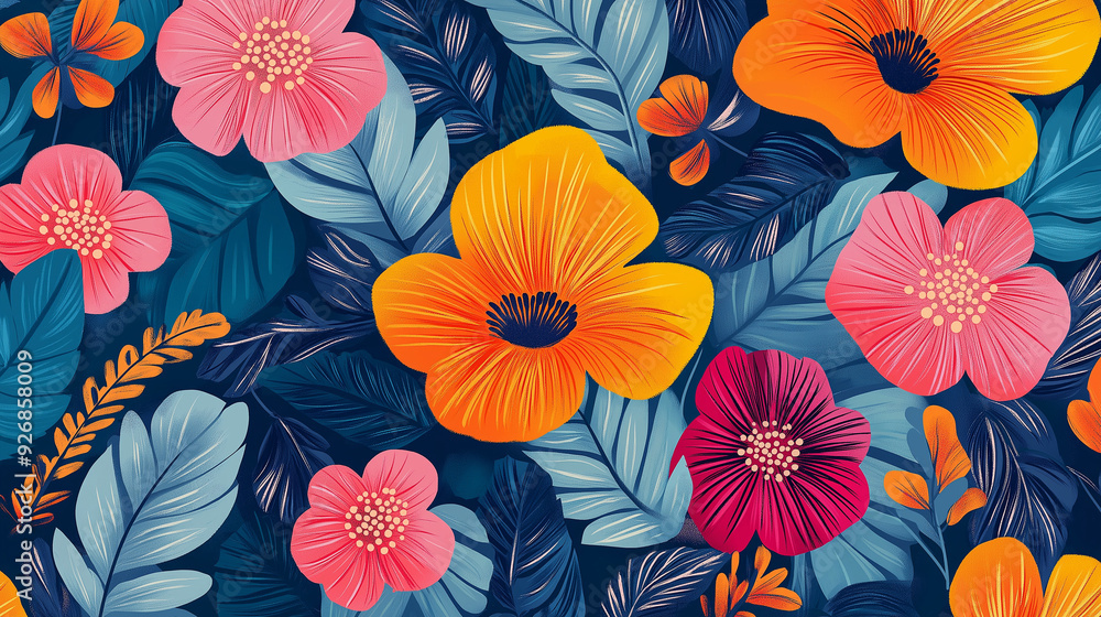 flower and leaves pattern (trendy pattern for the month of august) flower and leaves pattern (trendy pattern for the month of august)