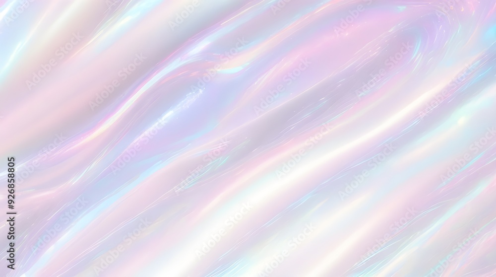 Holographic background seamless trendy iridescent light foil texture. Soft holographic pastel unicorn marble background pattern. Modern pearlescent blurry abstract swirl illustration.
Holographic background seamless trendy iridescent light foil texture. Soft holographic pastel unicorn marble background pattern. Modern pearlescent blurry abstract swirl illustration.