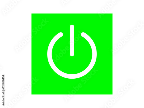 シンプル電源・起動正方形ボタンA：緑丸端