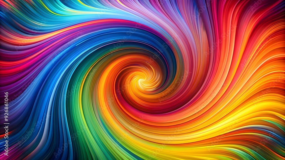 Fototapeta premium Bright and vibrant abstract colors in a captivating swirl pattern, vibrant, abstract, colors, swirl, pattern, geometric, artistic
