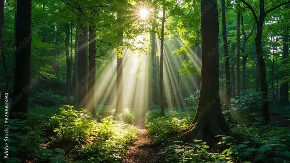 morning in the forest morning in the forest