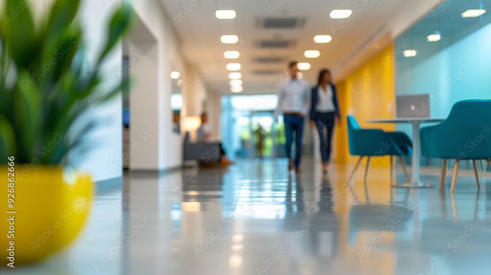 Modern Office Interior with Blurred Motion Modern Office Interior with Blurred Motion