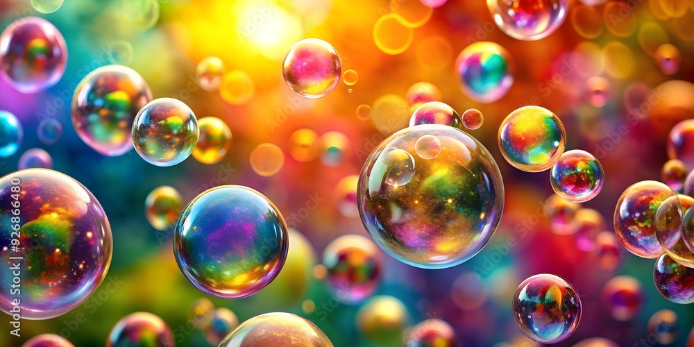 Beautiful bubbles floating in a colorful background, bubbles, reflective, rainbow, iridescent,floating, light, shimmering, abstract Beautiful bubbles floating in a colorful background, bubbles, reflective, rainbow, iridescent,floating, light, shimmering, abstract