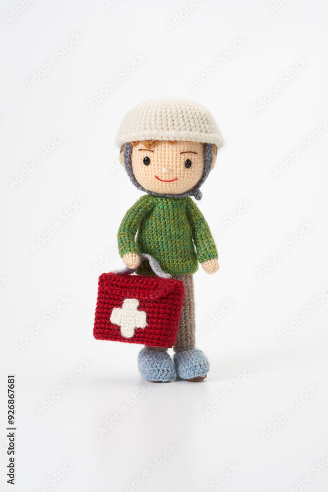 あみぐるみ人形　防災訓練