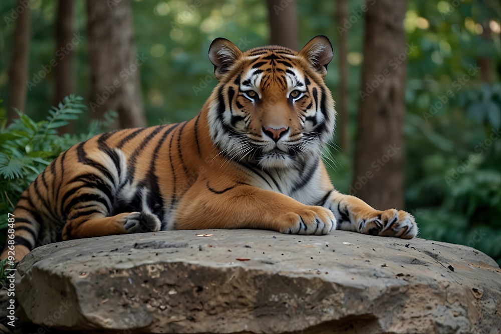 tiger in the zoo