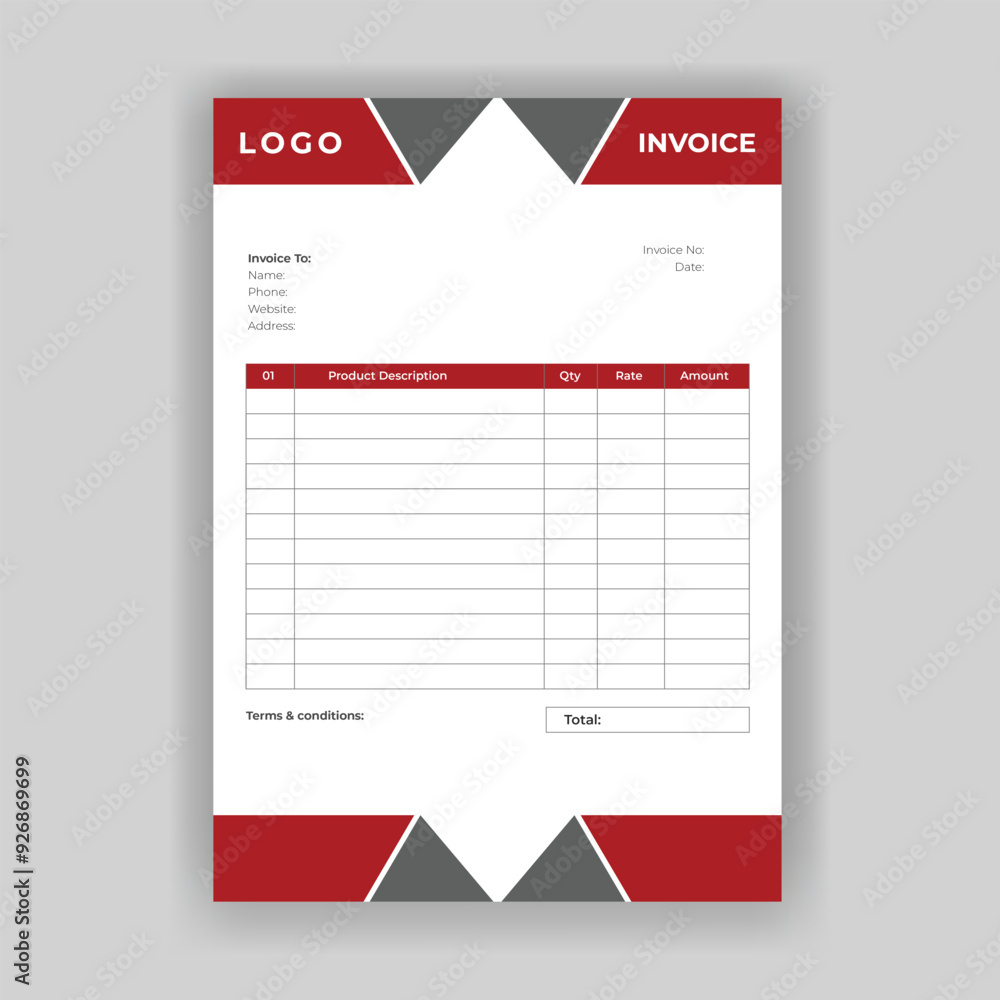Nice invoice design template for company Nice invoice design template for company