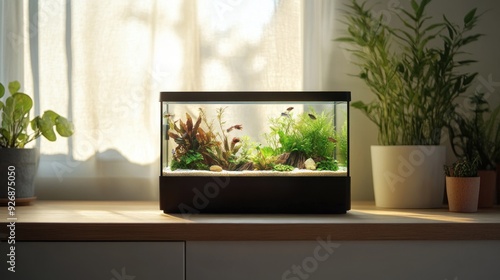 Aquarium with Plants and Fish