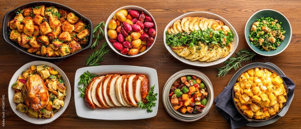 Thanksgiving Dinner Table Food Thanksgiving Dinner Table Food