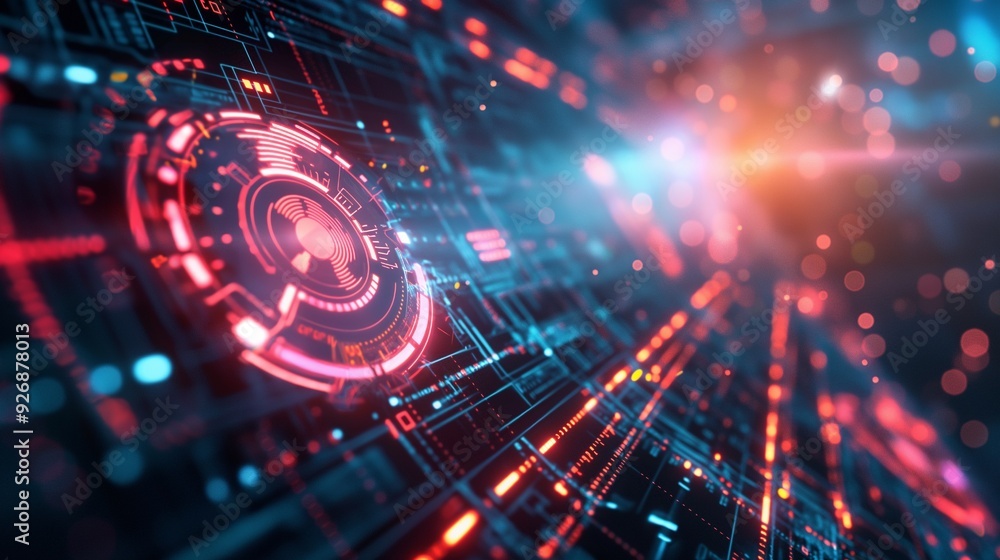 Obraz premium futuristic technology background