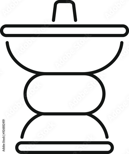 This icon represents a hookah, highlighting its unique design and cultural significance
