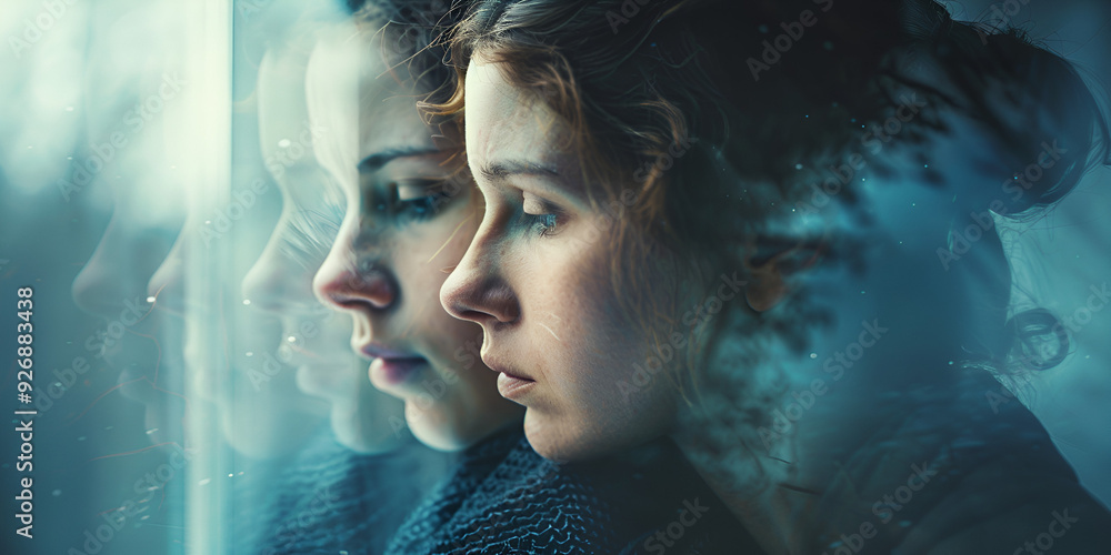 Reflective Portrait with Emotional Depth and Artistic Window Reflections
Reflective Portrait with Emotional Depth and Artistic Window Reflections