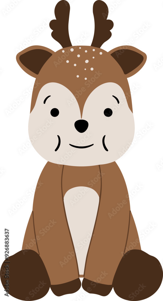 Deer Animal Sitting Pose